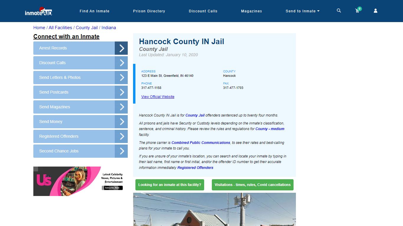 Hancock County IN Jail - Inmate Locator - Greenfield, IN